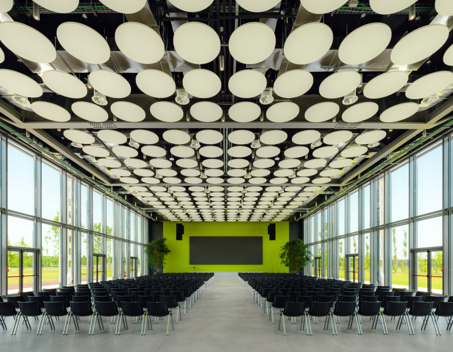 Deco Nuvolato, nuvolato effect floor with light gray. Library H Farm, Roncade Italy. Project:Zanon Architetti Associati - Rogers Stirck Harbours + Partners. 03